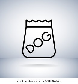 Pet food icon Flat.