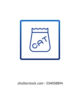 Pet food icon Flat.