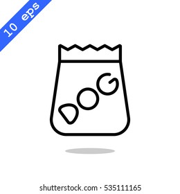 Pet food icon Flat.