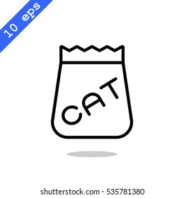Pet food icon Flat.