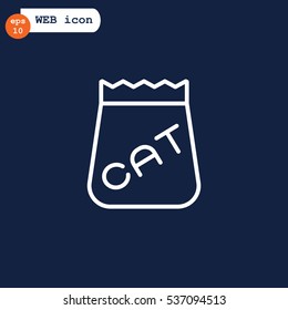 Pet food icon Flat.