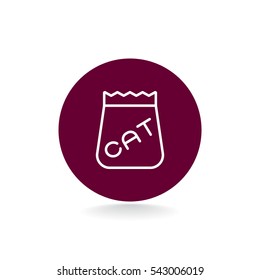 Pet food icon Flat.