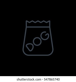 Pet food icon Flat.