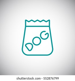 Pet food icon Flat.