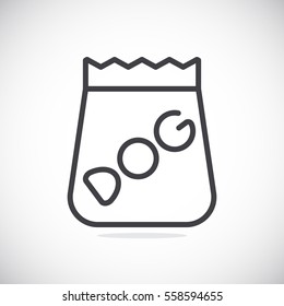 Pet food icon Flat.