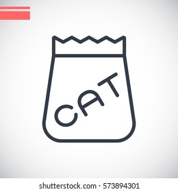 Pet food icon Flat.