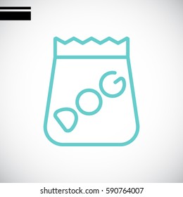 Pet food icon Flat.