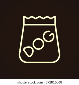 Pet food icon Flat.