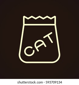 Pet food icon Flat.