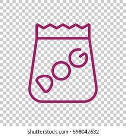 Pet food icon Flat.