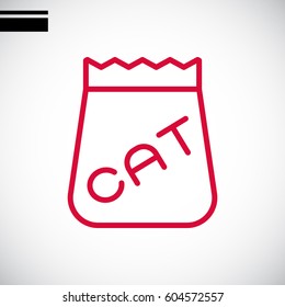 Pet food icon Flat.