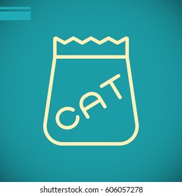 Pet food icon Flat.