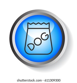 Pet food icon Flat.