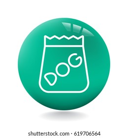 Pet food icon Flat.