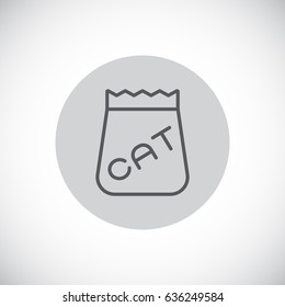 Pet food icon Flat.
