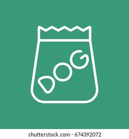 Pet food icon Flat.