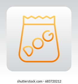 Pet food icon Flat.