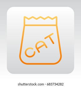 Pet food icon Flat.