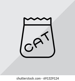 Pet food icon Flat.
