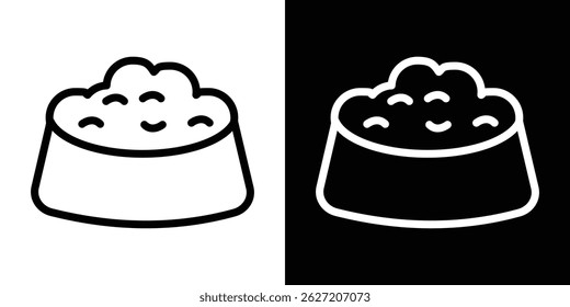 Ícone de comida para animais. Vetor de tipo de logotipo definido