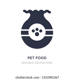 pet food icon on white background. Simple element illustration from Animals concept. pet food icon symbol design.