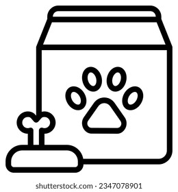pet food icon with outline style. Suitable for website design, logo, app, UI and ETC.