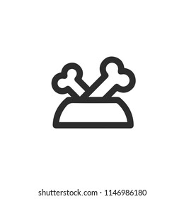 Pet food icon vector