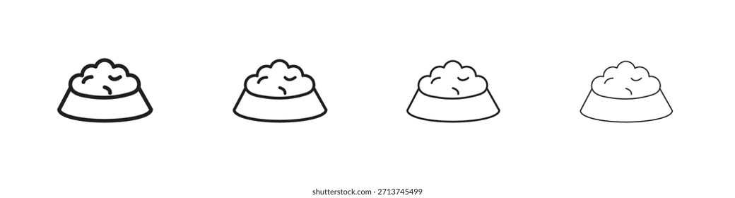 Pet food icon. Vector isolated pictograms.
