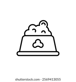Pet food icon Vector logo outline