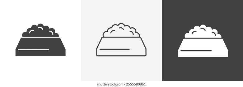 Pet food icon vector set for ui designs