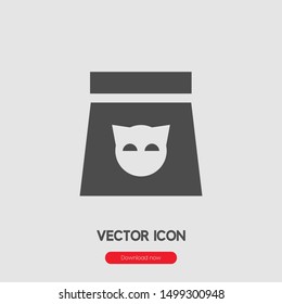 Pet food icon vector. Pet food symbol. Linear style sign for mobile concept and web design. Pet food symbol illustration. Pixel vector graphics - Vector.