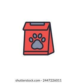 pet food icon. vector.Editable stroke.linear style sign for use web design,logo.Symbol illustration.