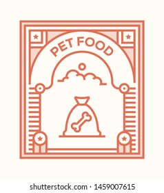 PET FOOD AND ILLUSTRATION ICON CONCEPT