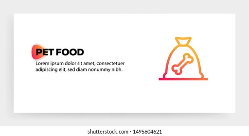 PET FOOD AND ILLUSTRATION ICON CONCEPT