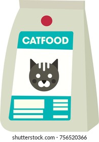 Pet food isolated vector illustration