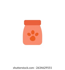 Pet Food Jar with Paw Print