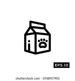 Pet Food line Icon. Pet Shop Icon or Logo sign Vector illustration