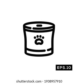 Pet Food line Icon. Pet Shop Icon or Logo sign Vector illustration