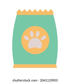 pet food pack over white