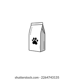 Pet food package icon isolated vector graphics