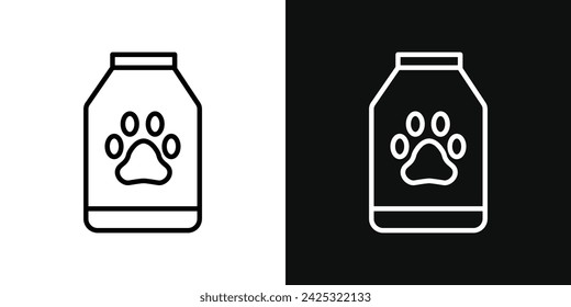 Pet food package icon set. Vector illustration