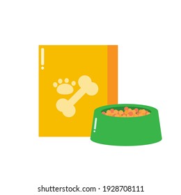 Pet food package . Vector illustration