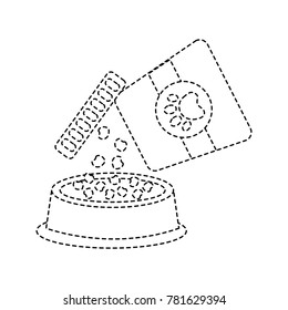 pet food pouring on the plate