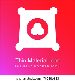Pet Food red and pink gradient material white icon minimal design