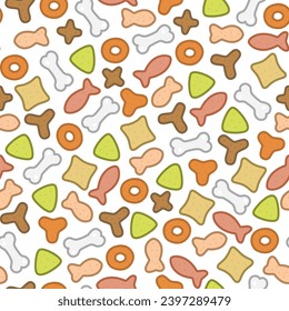pet food seamless pattern