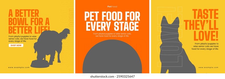 Pet Food Shop Social Media Posts Template