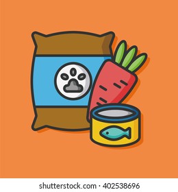 Pet Food Vector Icon