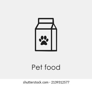 Pet food vector icon. Editable stroke. Symbol in Line Art Style for Design, Presentation, Website or Apps Elements, Logo. Pixel vector graphics - Vector
