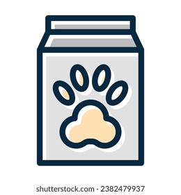 Pet Food Vector Thick Line Filled Dark Colors Icons For Personal And Commercial Use.
