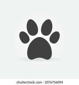 Pet Footprint vector concept silhouette icon or symbol